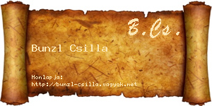 Bunzl Csilla névjegykártya